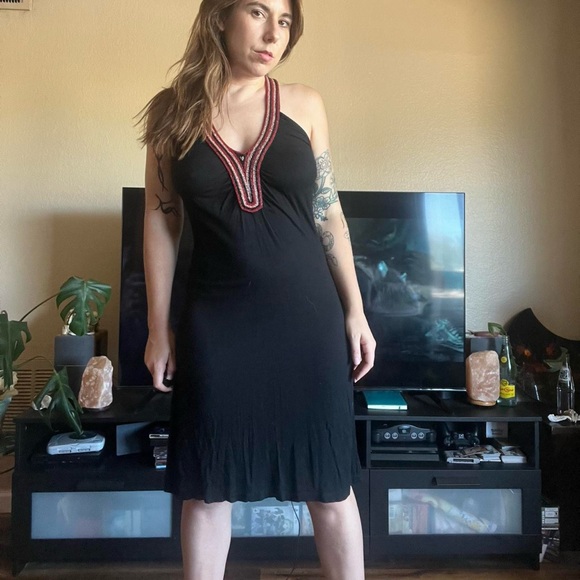 BCBGirls Black Chemise with Red Trim - Picture 1 of 7